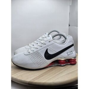 Mens size 8 - Nike Shox 318145-162  White/Black Leather Sneaker Vintage Y2K‎